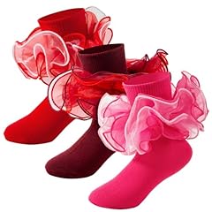 3 Pairs - Red,burgundy,hot Pink