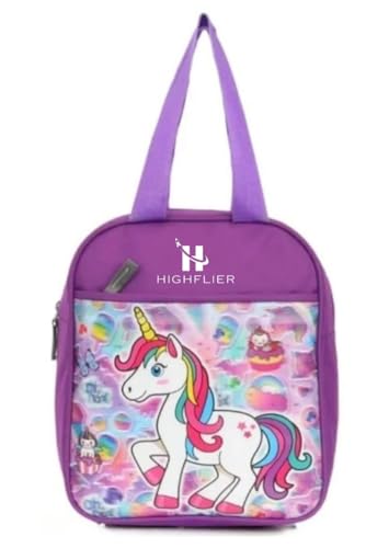 Image of Stylish Lightweight Unicorn Lunch /Storage /Tiffin Bag for Kids for School & Picnic, Pack of 1 (Purple), 8 Liters