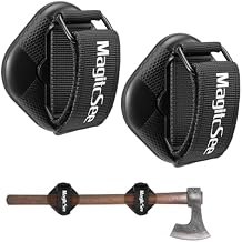 2 Pack Heavy Duty Magnetic Shovel Holder for Truck with Adjustable Strap, No-Drill Strong Magnet Mount Rack for Flag, Utility Tool, Axe, Stable Organizer for RV, Garage, Trailer, Cruise, ATV Storage