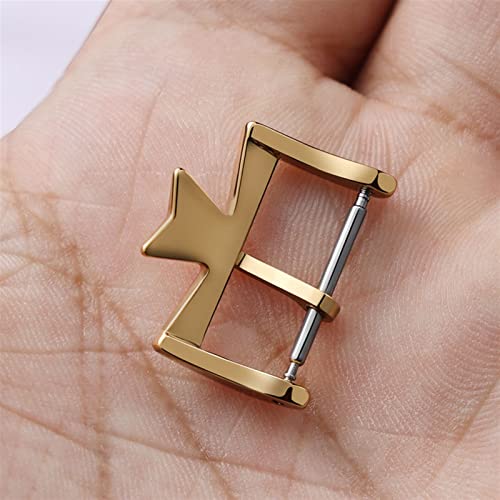 14mm, 16mm, 18mm, 20mm 316L Stainless Steel Watch Clasp Buckles Silvery Golden Rose gold Metal Pin4