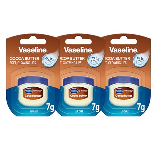 Vaseline Lip Therapy Cocoa Burro, balsamo per labbra nutriente per un'idratazione ottimale, burro di cocoa (confezione da 3)