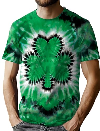 ELDPS Mens St Patricks Day Shirt: Irish Lucky Shamrock T Shirt Clover Saint Patricks Day Short Sleeve Tee Tops