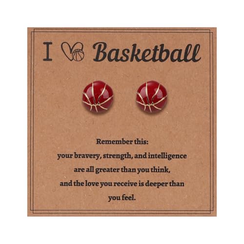 Mikovivi - Mikovivi Basketball-Ohrringe für Damen, Edelstahl Basketball-Ohrstecker Stylisch Sport-Ohrringe Ideales Schmuckgeschenk für Sportliebhaber und Fans