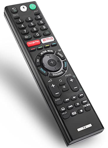 Gvirtue Universal Voice Remote Control for Sony Smart TV Bluetooth Controller All Sony Bravia LED OLED LCD 4K UHD HDTV HDR Android TV, with Google Play, Netflix Button RMF-TX200U,RMF-TX300U/TX310U