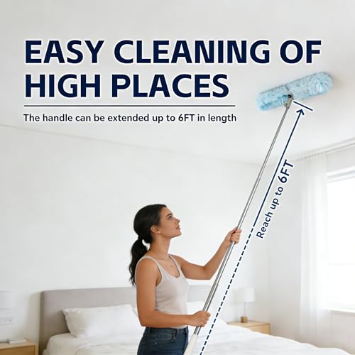 Duster Extended Handle with 20 Pcs Duster Refill for Swiffer by YORAKORI - Used condition - Image 5