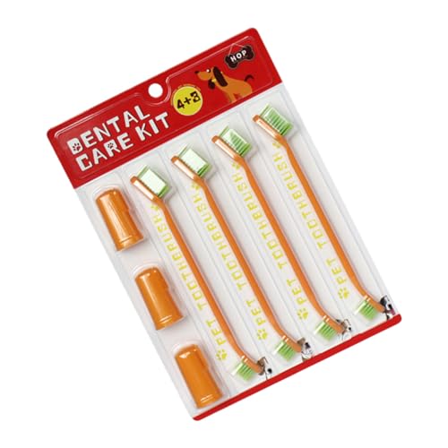 Dog Dental Care HANABASS Professional Pet Toothbrush for Dog and Cat Convenient Silicone Finger Toothbrush Travel Case for Dental Care