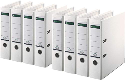 Leitz 1010 Qualitäts-Ordner Plastik breit, mit patentierter 180º-Präzisionsmechanik 8er Pack