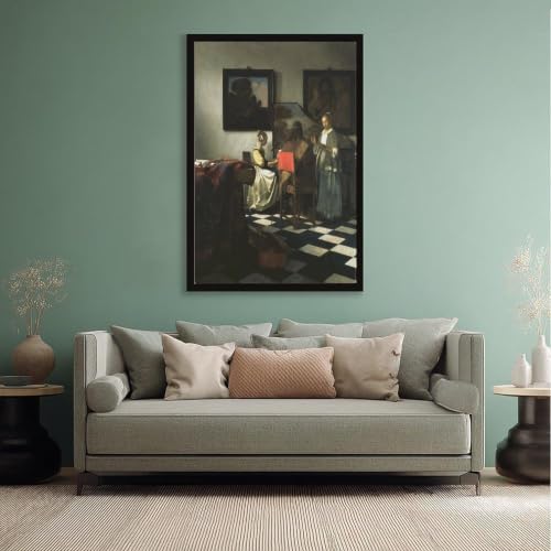 Impression sur toile The Concert Vermeer cadre suspendu 30x45 cm - 5
