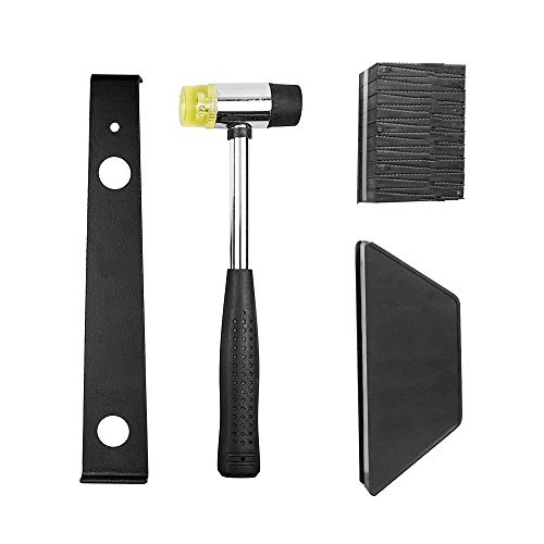 Kit de instalación de suelos de madera laminada con 20 espaciadores, bloque de rosca, barra de tracción y mazo #MDBTZ