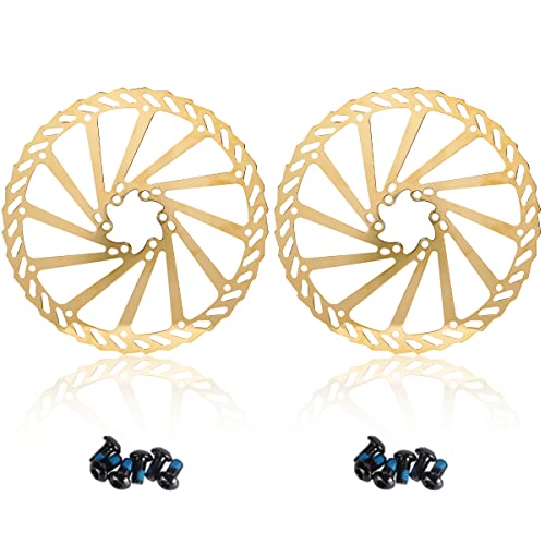 Chooee 160mm 180mm 203mm Bike Disc Brake Rotor 2PCS MTB Disc Rotor For Mountain Bike.Gold by Chooee - Used condition - US$33.16