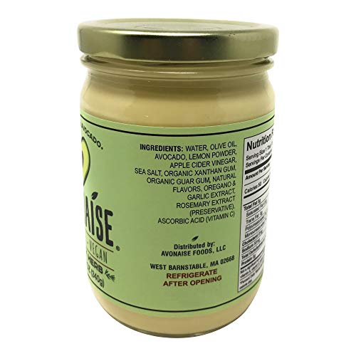 Avonaise Savory Herb Vegan Avocado Mayonnaise, 12 Oz #TOP3