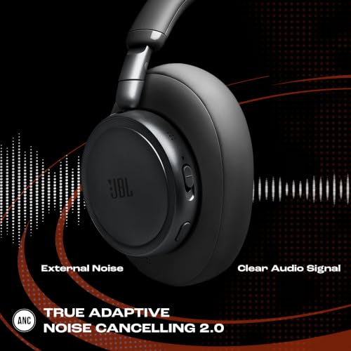 Image of JBL New Live 780NC, Advanced Noise Cancellation 2.0 Wireless Headphones, Technology (BT 6.0, Auracast, Hi-Res, LDAC, Spatial Sound, 6-mic, AI-Trained Algo) 80H Battery, 2Yrs* Warranty, Black | Bluetooth 6.0, Multipoint Connection, Up to 80 Hours Playtime, Customisable with the JBL Headphones App, Spatial Sound