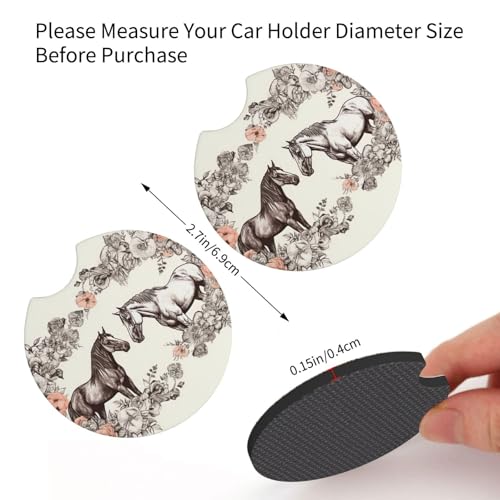 Posavasos de coche universal de 2 piezas negros miniatura 2