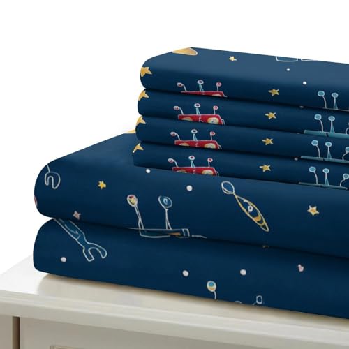 Housse de couette microfibre hypoallergique motif robot 3D