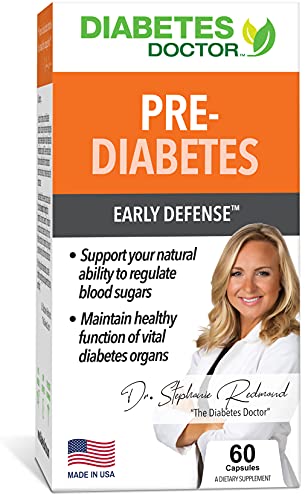 Diabetes Doctor Early Defense - Pre-Diabetes and Diabetes Support with Turmeric, Vitamin D, & Banaba - Powerful 4 in 1 Blend to Promote Healthy Pancreas Function and Stabilize Blood Sugar Levels