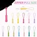 Janinka 120 Pcs Zipper Pulls Replacement Zipper Tabs Extender Cord for Clothes Suitcase Backpacks Bag Jackets Luggage Purses Handbags Sweatshirt (Light)