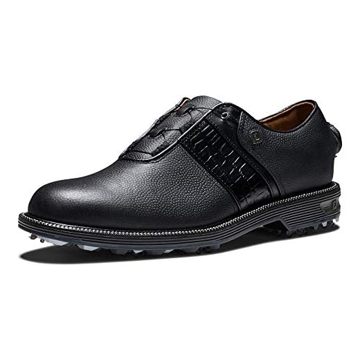 FootJoy Men's Premiere Series-Packard Boa Golf Shoe, Black/Black, 10.5