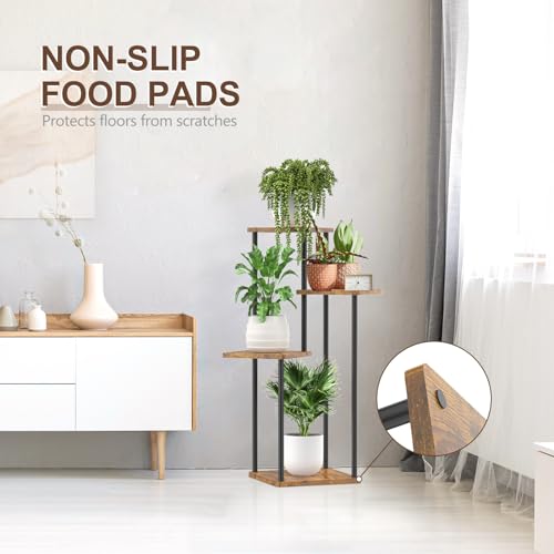 Blumenständer KAZITOO 4-Tier Pflanzenständer für Innenräume, 85 cm hoch