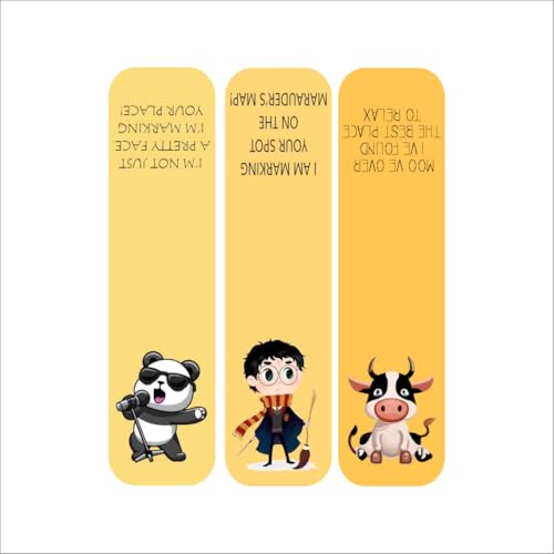 Image of Zesta Magnetic Bookmark Set of 7 | Aesthetic Book Mark for Reading | Cute Anime Bookmarks for Kids, Students | Book Accessories for Novels, Gifts for Readers(Quirky Magnetic Bookmarks, 9X2.5 Cms)