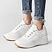 Cestfini High Wedge Sneakers for Women Non-Slip Fashion Sneakers PGYDX05W-173-RT-WHITE-9.5
