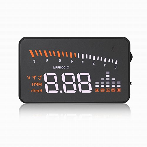 HUD alta definición Auto coche HUD Head Up gráfico kmh & MPH velocidad advertencia sistema proyecto parabrisas con OBD2 interfaz Plug & Play xagoo