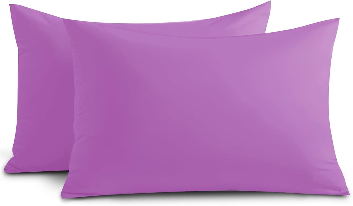 Yorkshire Bedding Purple Pillow Cases 4 Pack 100% Soft Brushed Microfiber Hypoallergenic Pillowcases with Envelope Closure - Fade & Stain Resistant Housewife Pillow Covers (50 X 75 Cm)