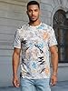 Runcati Men's Short Sleeved T-Shirt Summer Print Graphic Tops Crew Neck Hip Hop Shirt Regular Fit Casual Tee Beige XXL #2