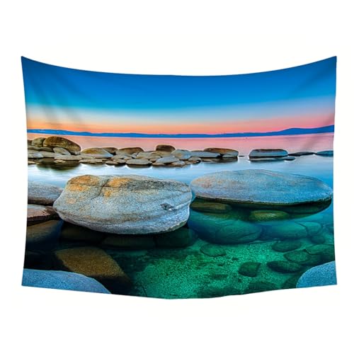 Tapisserie murale grande taille 300x256 decoration salon moderne mer - 5