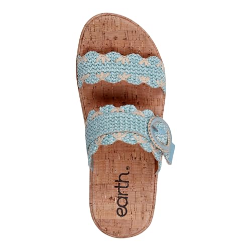 Sandale compensée bleu pour marcher sans douleur en taille 41 EU