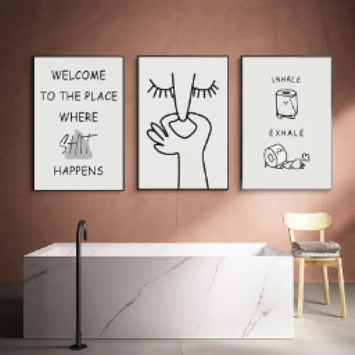 Impression sur toile humour wc Solution déco murale originale grand format - 3