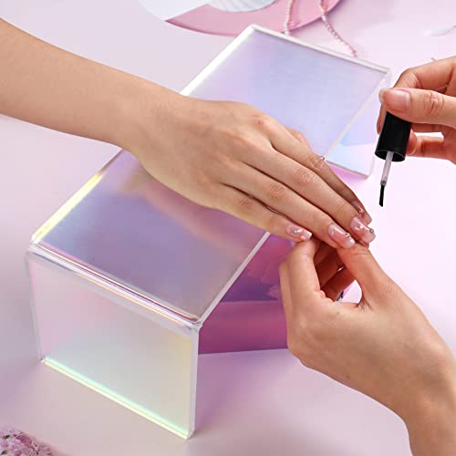 Chenyiyi Nail Arm Rest Aurora Transparency Thickened Acrylic Nail Arm Rest Cushion, Nail Hand Rest Arm Rest For Acrylic Nail, Professional Hand Pillow Manicure Tool With Tearable Protective Film #TOP4