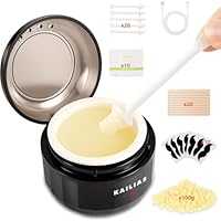 Nose Wax Kit,Nasenhaar Wachs,Nasenwachs Haarentfernung Set für Männer und Frauen,Tragbarer Nasenhaarentferner,Nase Waxing Set Mini Wax Maschine mit 100g Wax,20 nasenwachs stäbchen,USB-Schnellwärmung