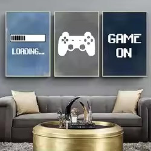Peinture jeux abstraits affiches impressions sur toile noir blanc de salon