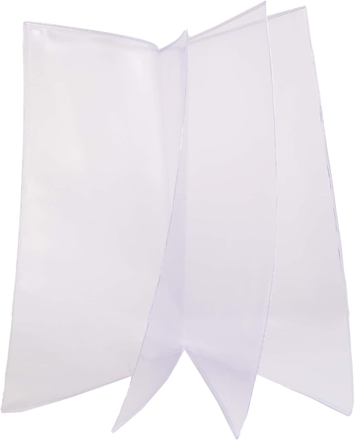 Risch Double-Sided All Clear Vinyl Menu Cover | Four-Sided 8 View Folding Menu Booklet | Slip in Side-Loading Cover | Wipeable, Reusable | 8.5” x 11” | Pack of 24