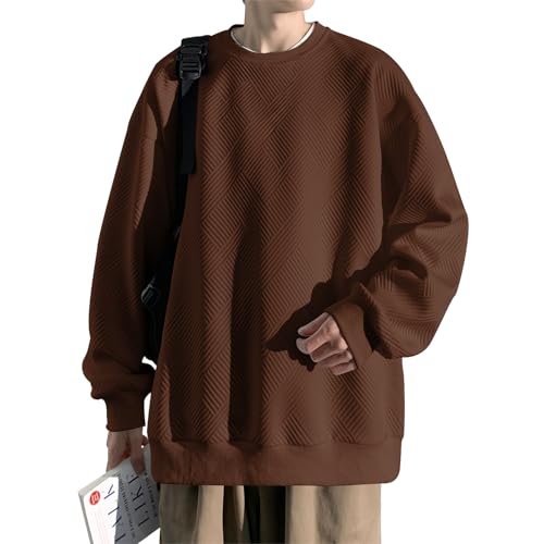 [BesBet] メンズ トレーナー パーカー Tシャツ 長袖 丸首 秋服 オーバーサイズ ゆったり カジュアル おしゃれ 快適 人気 シンプル オシャ tシャツ 春秋冬服 無地 パーカー