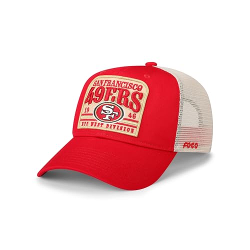 FOCO San Francisco 49ers NFL Truckstop Patch Trucker RF Cap - Red