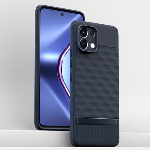 Image of Pikkme Back Cover for Oppo K13 5G Camera Protection 3D Hexa Cube Design Silicone Protective Bumper Case (Blue)