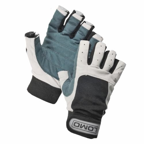 Foto von Lomo Halbfinger Segel-Handschuh., grau