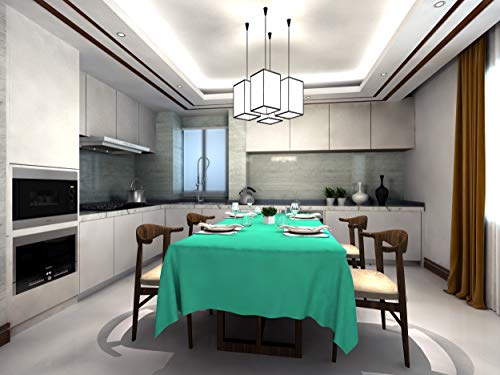 Gefeii Rectangle Tablecloth 90X132 Inch Solid Polyester Rectangular Table Cloth For Wedding Party Restaurant Banquet Dining Buffet Table Picnic Decorations (Rectangle-90X132 Inch, Turquoise) #TOP2