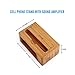 Yome Cell Phone Stand with Sound Amplifier, Phone Stand Holder Bamboo Wood Phone Dock, Natural Wooden Stands for iOS and Android Smartphones Within 5.5 Inches?