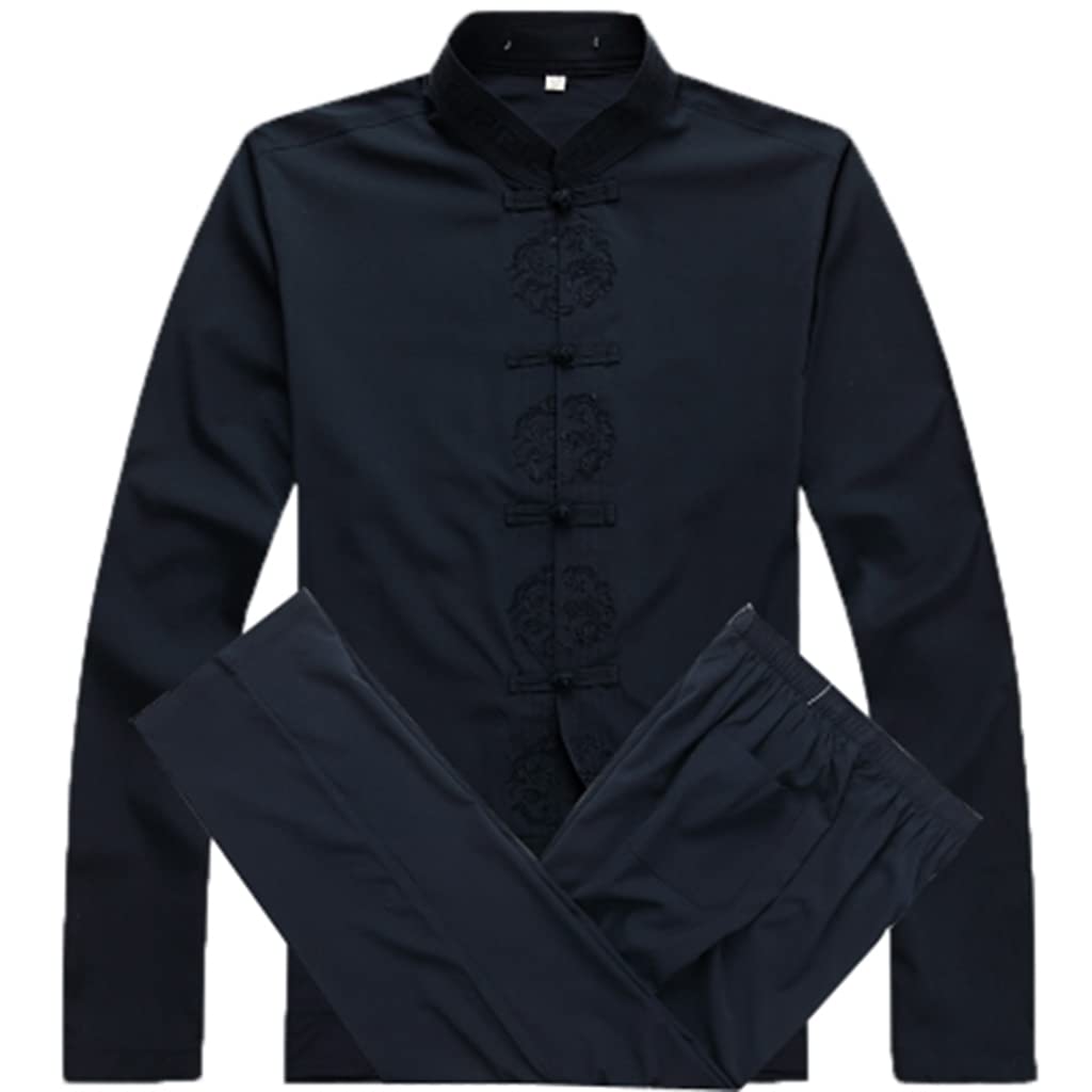 weiche herren Langarm Uniform Kung Fu Sets Traditionelle Chinesische Sticken Drachen Tang-anzug Kleidung Sets Männliche Neuheit Kleidung