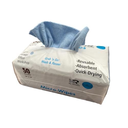 Mr Towels�ė��p�\�ȃ}�C�N���t�@�C�o�[���C�v�A50���p�b�N�A�T�C�Y14�C���` x 14�C���` (�X�J�C�u���[)
