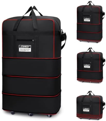 Extra-Large Expandable Rolling Luggage Duffle - Foldable Checked ...