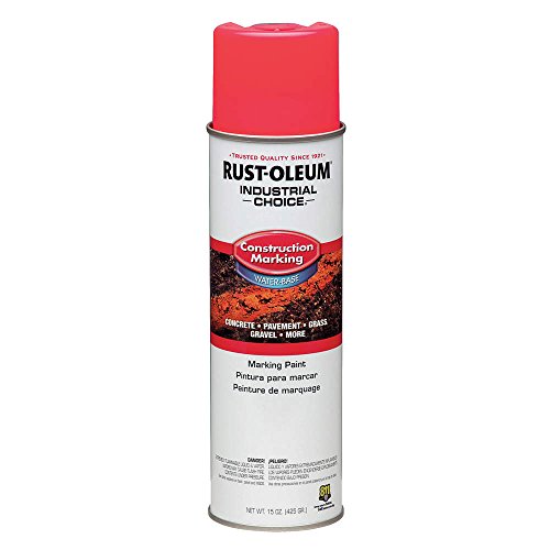 Rust-Oleum 17 oz 264702 Fluorescent Pink Industrial Choice M1400 System Water-Based Construction Marking Spray Paint