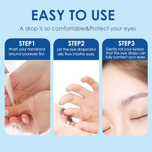15ml Augentropfen, Basic Augentropfen gegen trockene und müde Augen, Augentropfen zur Augenberuhigung, Schnelle Erfrischung bei Ermüdung und Trockenheit, für klare Sicht