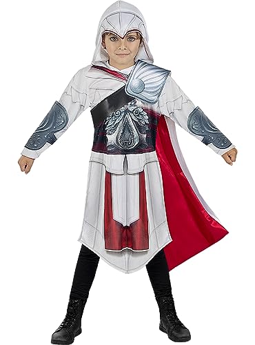 Funidelia | Déguisement Ezio Auditore Assassins Creed pour garçon Jeux vidéo & Films et Cinéma - Déguisement pour enfant et accessoires pour Halloween, carnaval et...