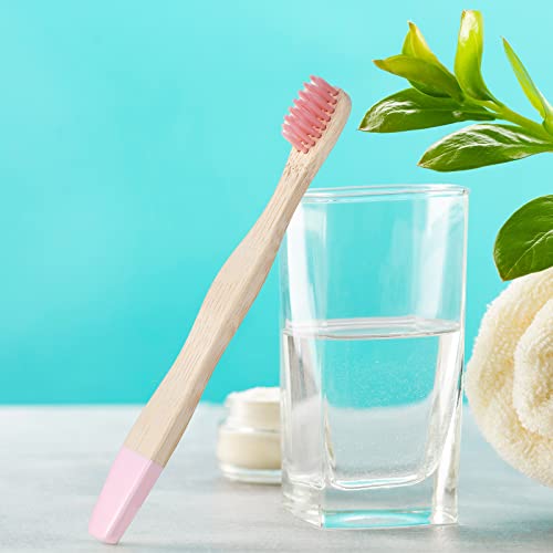 Estune 48 Pcs 5.7 Inch Kids Bamboo Toothbrushes Soft Bristle Toothbrush Individually Wrapped Toddler Toothbrush Manual Tooth Brushes For Kids Adults Home Travel Teeth Oral Supplies, 12 Colors #TOP3