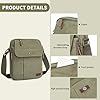 Kono Sac Bandoulière Homme en Toile, Sac Messenger-Crossbody Multipoche, Léger & Résistant, pour Travail, Voyage Quotidien - Vert #5