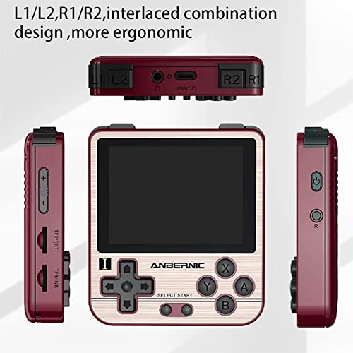 Diketigeey Rg280V 2.8 Inch Handheld Open Source With 16 64G Tf 5000 Games 64Bit Ps1 Pce 7 Hours Battery Life Opening Linux Tony System Retro Mini Video Gaming Console (Gold) #TOP4