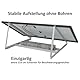SolarXon Solarmodul Halterung, 0% MwSt, Alu, 118 cm, 0-90° Winkel, Balkonkraftwerk Halterung, Solarpanel Halterung für Flachdach, Garage, freistehend